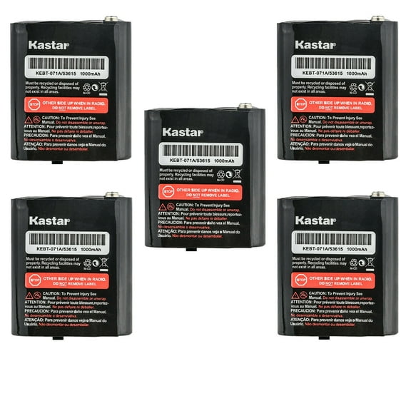 Kastar 5-Pack 53615 Battery Compatible with Motorola Walkie Talkies Two-Way Radio TalkAbout T5800, TalkAbout T5820, TalkAbout T5900, TalkAbout T5920, TalkAbout T5950, TalkAbout T6000, TalkAbout T6500