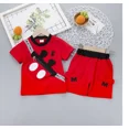 thumbnail image 4 of Traje de dos piezas de manga corta de verano para bebés de 1 a 3 años, Camiseta de algodón puro con estilo de dibujos animados, versión coreana, ropa para niños Tr, 4 of 5
