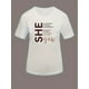thumbnail image 3 of She Is Me Print T-Shirt - Women's Casual Crew Neck Short Sleeve Tee, Clothing with Fun Graphic Design Tee For Adult, Men, Women, Teen, Teenager, Adolescent, Youth, 3 of 7