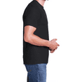 thumbnail image 4 of Hanes Men Beefy-T Crew Neck T-Shirt, Comfortable Short Sleeve Classic Fit Tee, Black, 2XL, 4 of 6