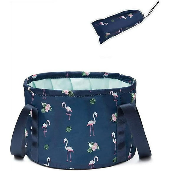 LLC Portable Folding Bucket with Carry Bag - Multifunctional Camping, Hiking, Travel, and Fishing Accessory