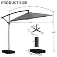 thumbnail image 3 of Autlaycil 10FT Cantilever Patio Umbrella, Hanging Offset Umbrella with Umbrella Stand - Gray, 3 of 7