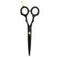 thumbnail image 1 of Tijeras profesionales ajustables para cortar el cabello, de acero inoxidable de 5,5 pulgadas, diseño ergonómico, control de tensión del silenciador, acabado negro, 1 of 8