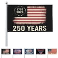 thumbnail image 2 of 250Th Anniversary Us Flag Single-Sided Decoration - Royal Blue Indoor Outdoor Display Banner - For Home Garden 4Th Of July National Events Party Decor, 2 of 7