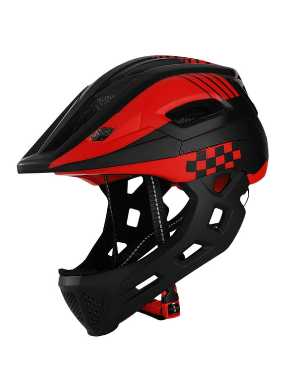 Andoer Kid Bike Full Face Safety Riding Skateboard Rollerblading Sports Head Guard with Taillight and Detachable Chin