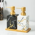 thumbnail image 3 of Joernso 320ML Square Shape Soap Dispenser Non-Slip Ceramic Shampoo Pump Bottle for Home, 3 of 8