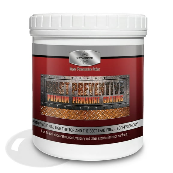 Water-Based Metallic Anti-Rust Paint, High-Gloss White 32 Fl Oz - Metal Primer & Preventive Coating, Rust & Corrosion Protection