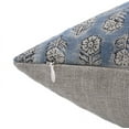 thumbnail image 3 of Fabdivine Block Print Throw Pillow Cover, 14x14 Inch Thick Linen Outdoor Cushion Cover, Floral Print Boho Design Blue Pillow Cover for Sofa and Couch, 3 of 5