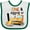 White and Green, variant on Inktastic One and Digging It Bulldozer 1st Birthday Boys or Girls Baby Bib