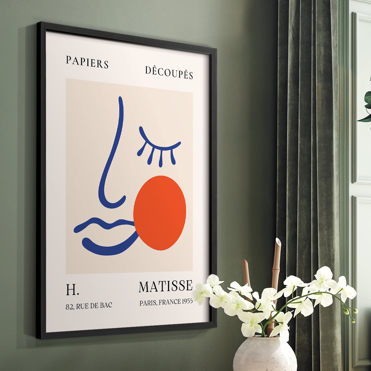 Matisse CLIX Framed Print in Black Solid Wood 16 x 20 Framed Print