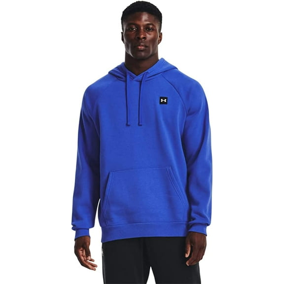 Under Armour Rival Fleece Hoodie, (486) Versa Blue / Onyx White, Medium