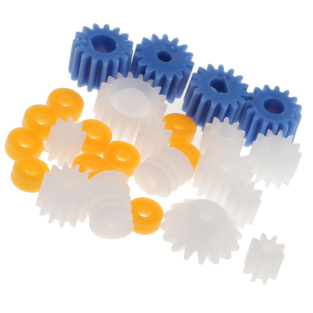 26pcs Toy Helicopter Gear Car, Small Plastic Steering Gears for UAV Model 