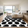 thumbnail image 3 of ODIKA 4'x6' Machine Washable Non-Slip Area Rug, Graphic Black High Traffic Rug, White, 1181324, 3 of 7