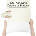 thumbnail image 6 of PiccoCasa 2 Pcs Body Pillowcases Microfiber Envelope Long Pillowcover, King Cream, 6 of 8