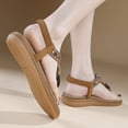 thumbnail image 6 of kamemir Womens Flat Sandals Women's Low Wedges Sandal(Yellow,7), 6 of 6