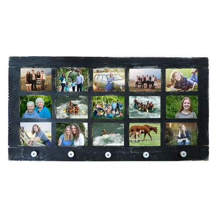 Green Wire Frame - Allbarnwood Multi Picture Frame 15 opening --- 5 X 7 With Knobs