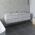 thumbnail image 6 of Fresca Stella 84" Wall Hung Double Bathroom Vaniety in Rustic White, 6 of 13
