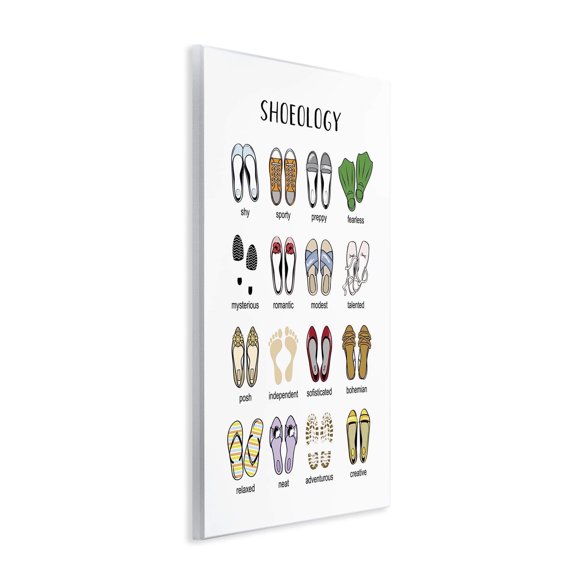 Stupell Industries Shoeology Shoe Chart Beauty & Fashion Painting Unframed Art Print Wall Art, 13 x 19