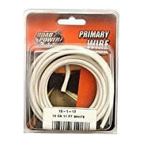 Coleman Cable Primary Wire 11ft. L White Carded