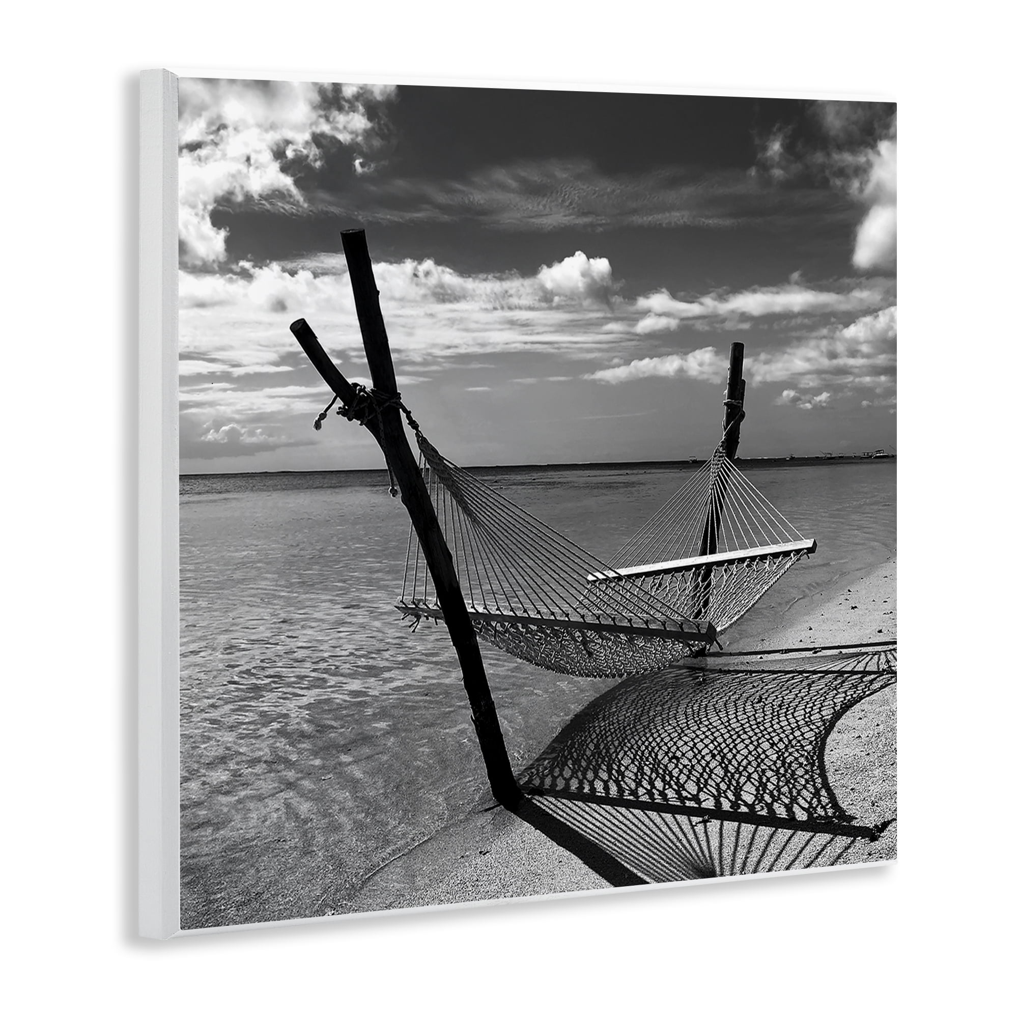 Stupell Industries Windward Beach Hammock Coastal Photography Unframed Art Print Wall Art, 12 x 12