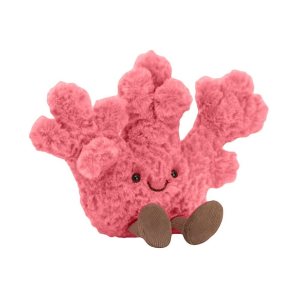 JEy-cat Amuseables Coral Peluches Jouetanimal en Peluche Doux Amuseables Coral Câlinjouets en Peluche Douxcadeau Idéal de Pâques