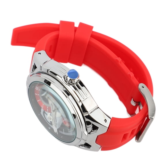 Men Luminous Quartz Water Resistant Analog Watch with Silicone Band