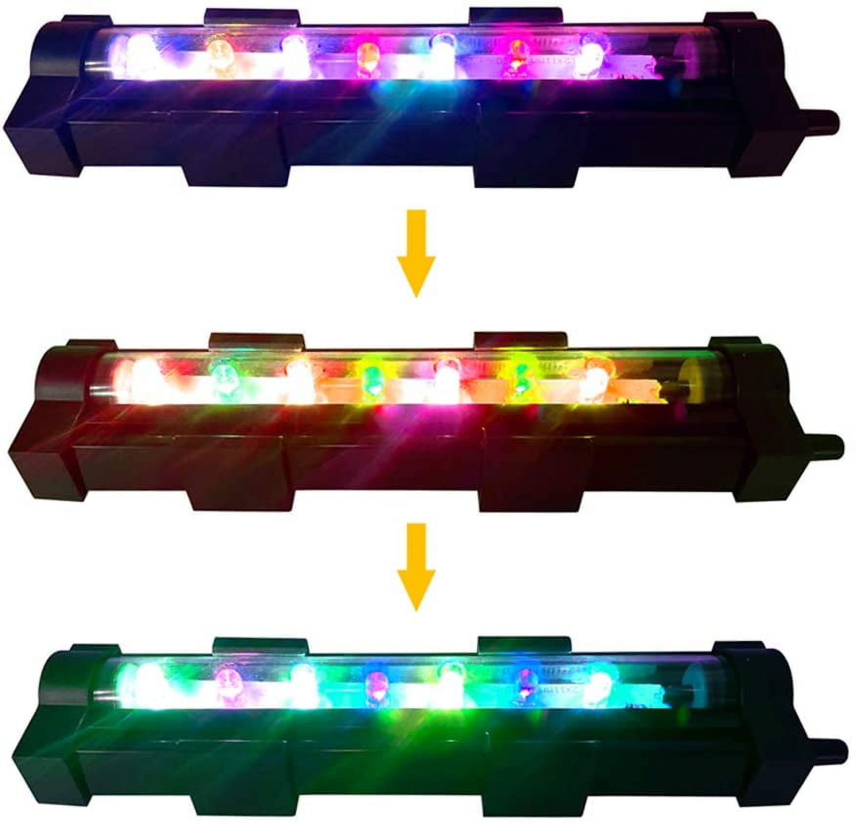 Submersible LED Aquarium Lights, 7 LED Air Stone Fish Tank Light, Automatic Color Changing Light for Small Fish Tanks 15cm/5.9 inch, 1 Watt
