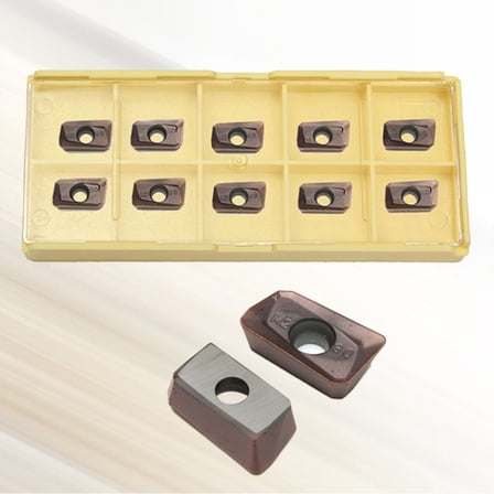 Milisten 10Pcs APKT11T308- Carbide Inserts 1 x 0.5 x 0.35 in