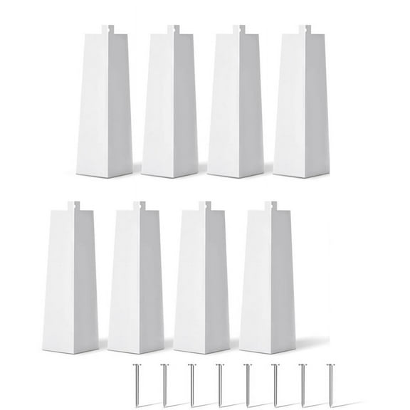 8 Pcs Aluminum Siding Corners 8 Inch Outside White Siding Corner Caps Smooth Siding Aluminum Corner