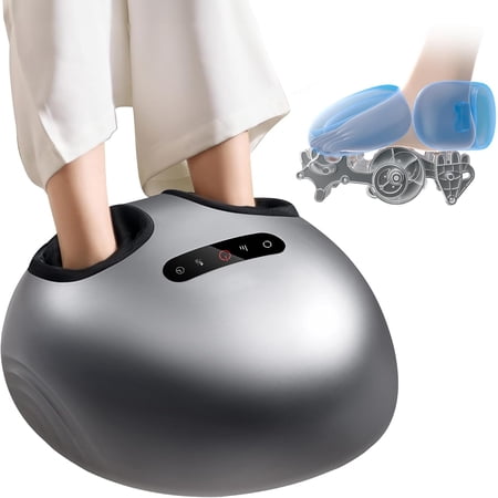 Deluxe Electric Foot Massager with Soothing Heat, Full Airbag Wrap and Deep Kneading Shiatsu Nodes for an At-Home Spa Experience, Perfect Relaxation Gift