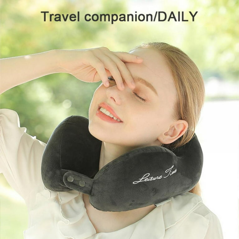 HighLiving® Memory Foam Travel Head Neck Car Seat Cushion Flight Support  Pillow