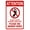 Warning Sign 4, variant on Please Wait Here Safety Sign - 8"x12" Aluminum Metal Tin Plate, Restriction Alert Caution Warning Notice