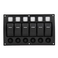 thumbnail image 2 of Toggle Switch Panel  On/off Toggle Switch Panel  On/off Switch Panel  Switch Panel Led Indicator 6P 12/24V Car Boat RV Yacht On/Off Toggle Switch Panel With LED Light Indicator, 2 of 8