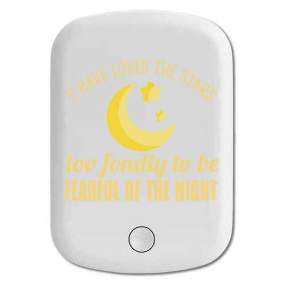 DistinctInk Magnetic Battery Pack, 5000 mAh Wireless Portable Charger with USB-C Cable, Compatible with MagSafe iPhone 14 / 13 / 12 Series - Loved Stars Too Fondly To Be Scared Of Night