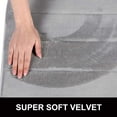 thumbnail image 5 of Smiry Memory Foam Bathroom rugs Toilet mats, U-Shaped Contour Carpet, 20" x 24", Grey, 5 of 7