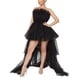 thumbnail image 4 of Txlixc Vestido de TUL alto y bajo para mujeres, vestido de fiesta de cóctel en capas sin tirantes Txlixc moda, 4 of 5