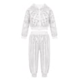 thumbnail image 3 of LIJCC Toddler Girls' Performance Costume Sequin Hip Hop Jazz Street Dance Outfits Long Sleeve Suits Breathable Pullover and Pants Set Sports Tracksuit Fall Sets, 3 of 8