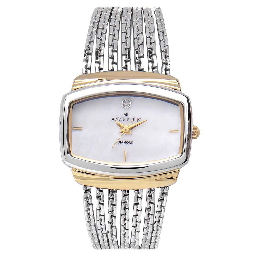 Anne Klein Women's 10-8401MPTT Diamond Accented MOP Dial