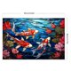 thumbnail image 2 of Kit de pintura por números sobre lienzo, arte al óleo artesanal, imagen de carpa Koi, decoración del hogar, 60x40cm, 2 of 9