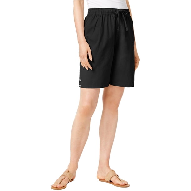 Karen Scott Lisa Casual Walking Shorts para Mujer, Negro, XS Karen Scott Caminando