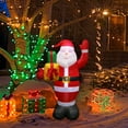 thumbnail image 4 of WREESH 150cm Inflatable Santa Claus Luminous Decoration Garden Decoration Props, 4 of 7