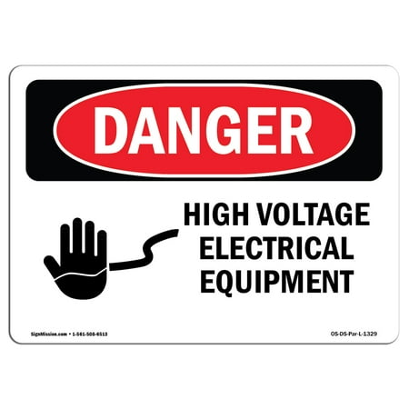 High Voltage Set - OSHA Danger Sign - High Voltage Electrical Equipment 5