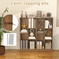 thumbnail image 6 of Giantex 5-Cube Bookcase, Freestanding Bookshelf w/ 2 Anti-toppling Kits, Modern Storage Unit, Display Shelving, Natural, 6 of 8