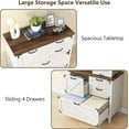 thumbnail image 5 of Vabches Lateral File Cabinet with 4 Drawers, Farmhouse Large Wood File Storage Cabinets Printer Stand for Home Office Cabinet, 5 of 8