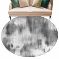 thumbnail image 2 of Round Area Rug 7 Ft, Grey Ombre Washable Non-Slip Circle Carpet for Living Room/Bedroom, Vintage Simple Abstract Gradient Mottled Low-Profile Large Runner Mat Collection Rugs for Indoor, 2 of 7