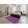 thumbnail image 5 of Ahgly Company Machine Washable Indoor Square Transitional Purple Area Rugs, 5' Square, 5 of 7