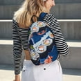 thumbnail image 6 of Picia Colorful Sushi Food Art Printed Canvas Daypack - Stylish and Durable Vintage Compact Backpack - Class, Work, Travel, or Laptop Bookbag,Organized Compartments-Medium, 6 of 6