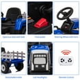 thumbnail image 5 of Katidap 12V Ride on Tractor, Electric Tractor with Trailer, Remote Control - Blue, 5 of 8
