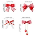 thumbnail image 7 of Dalrosia 8PCS Strawberry Hair Bow Clips Hair Accessories, Cute Alligator Hair Barrettes, Red White Plaid Bow Decor for Women Girls Hair Decoration, Christmas, 7 of 7