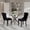 Black, variant on 36" Luxury Glass Round Dining Table Set with 4 Velvet Upholstered Dining Chairs with Metal Legs, Modern Kitchen Table for 4, Glass Table Top with Gold Crossed Metal Legs(Black&Gold)